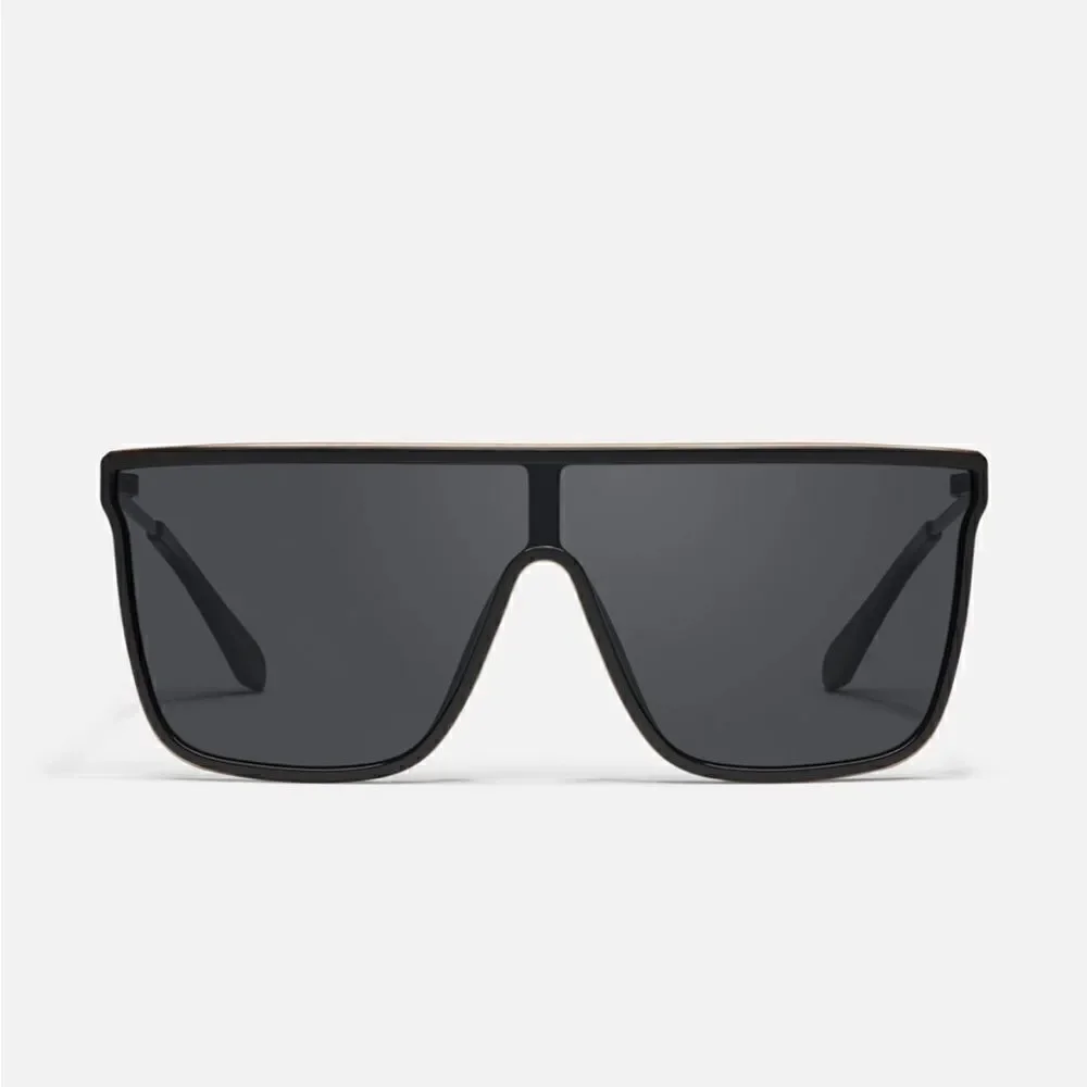 Quay Polarized Nightfall Remixed Sunglasses (Black & Gold)